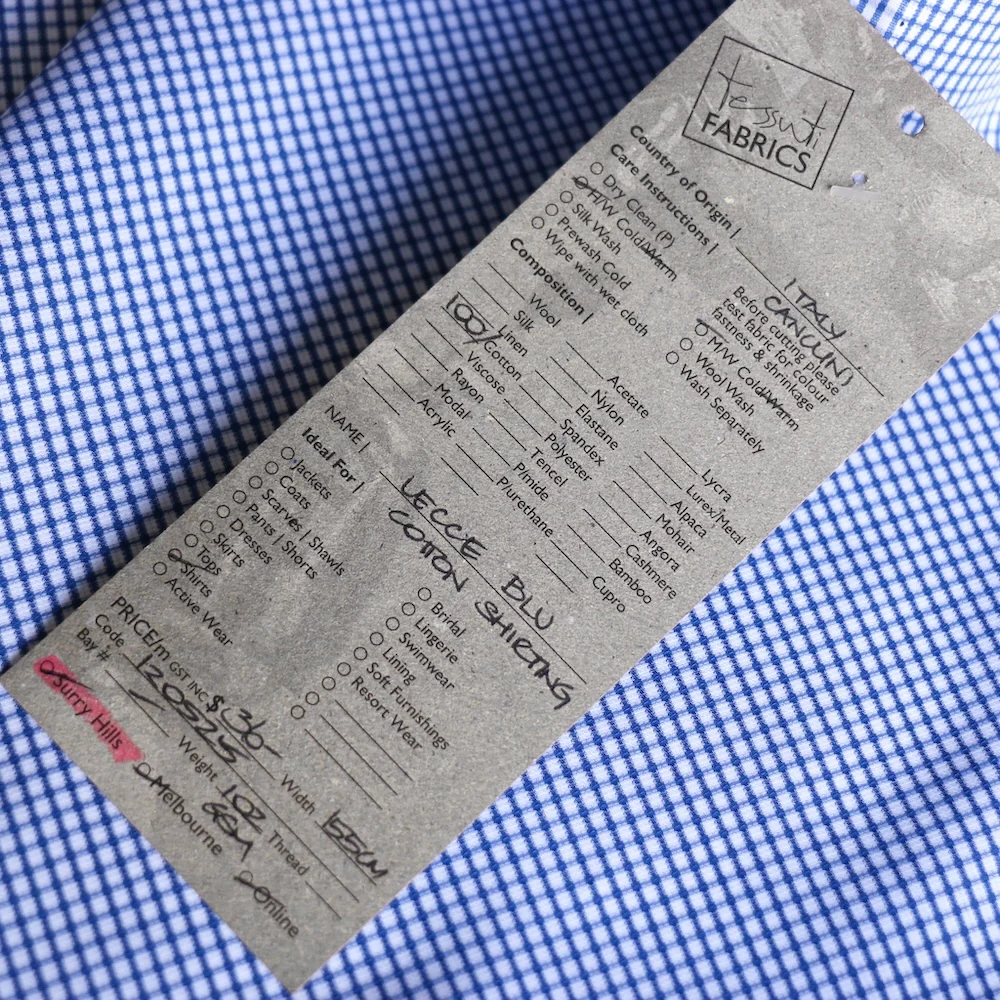 Lecce Blu Cotton Shirting - Image 3