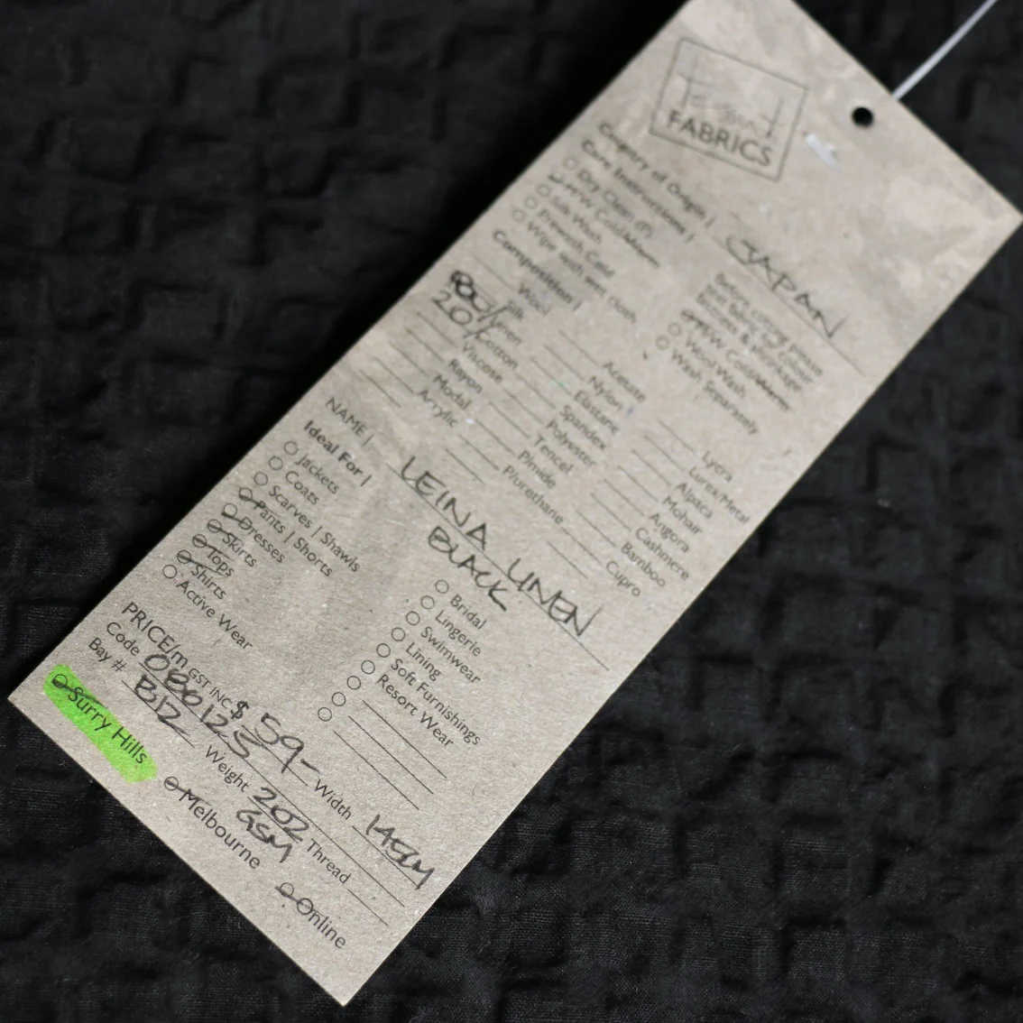 Leina Linen Black - Image 3