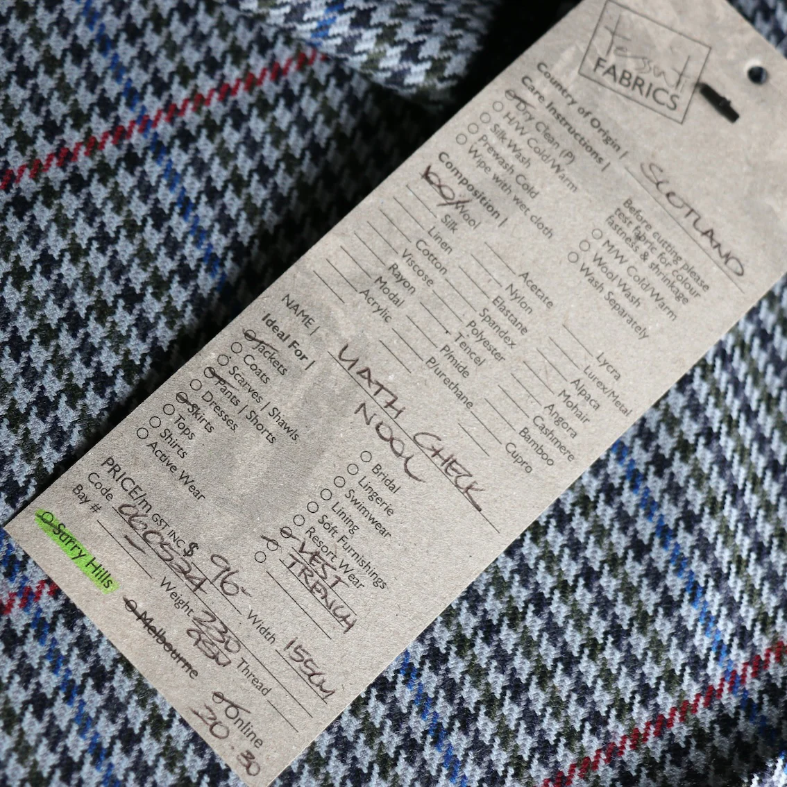Liath Check Wool - Image 5