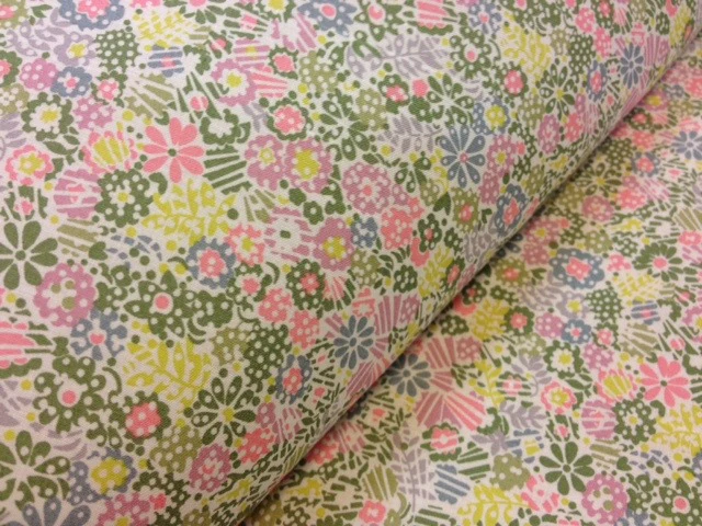 Liberty - Clarricoates Pink/Green Tana Lawn