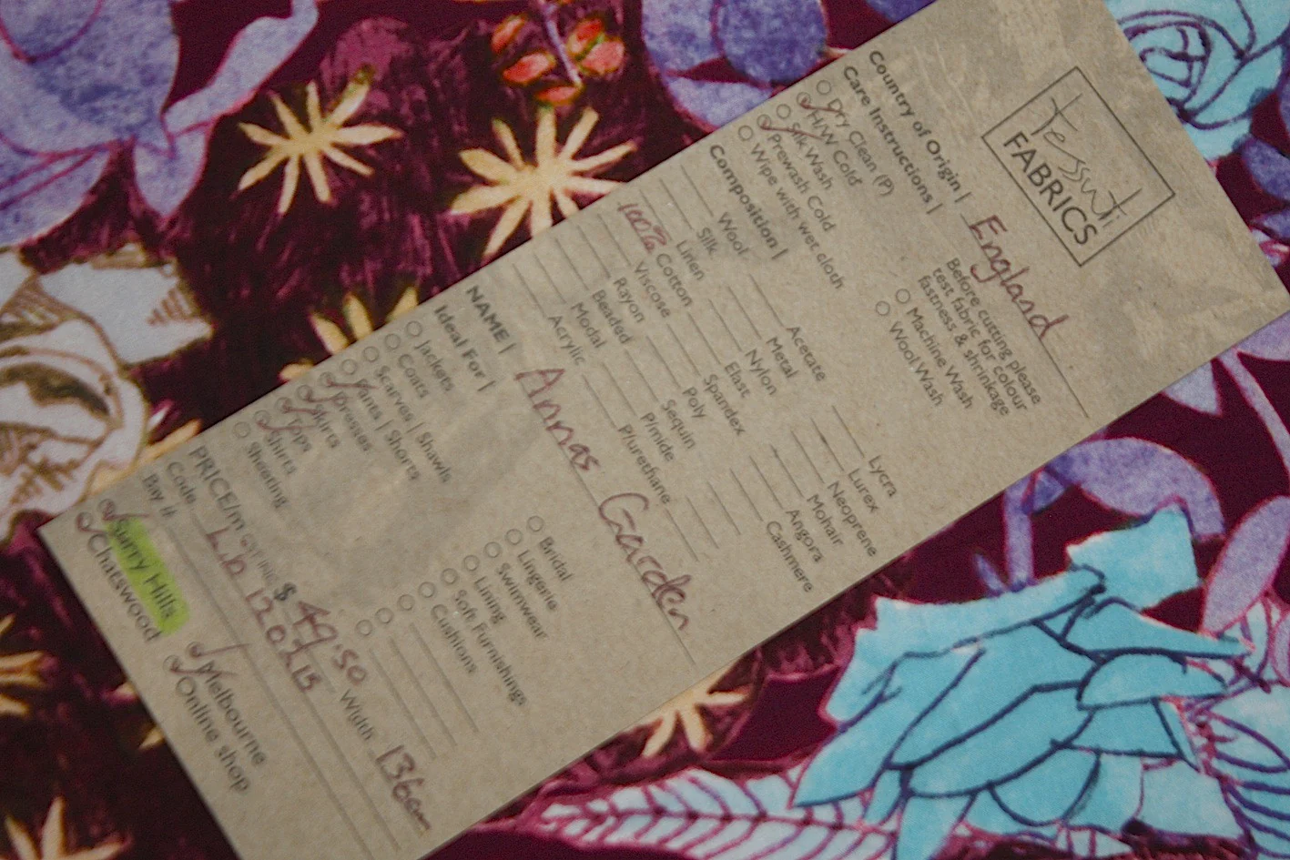 Liberty Of London - Anna's Garden Plum - Image 2