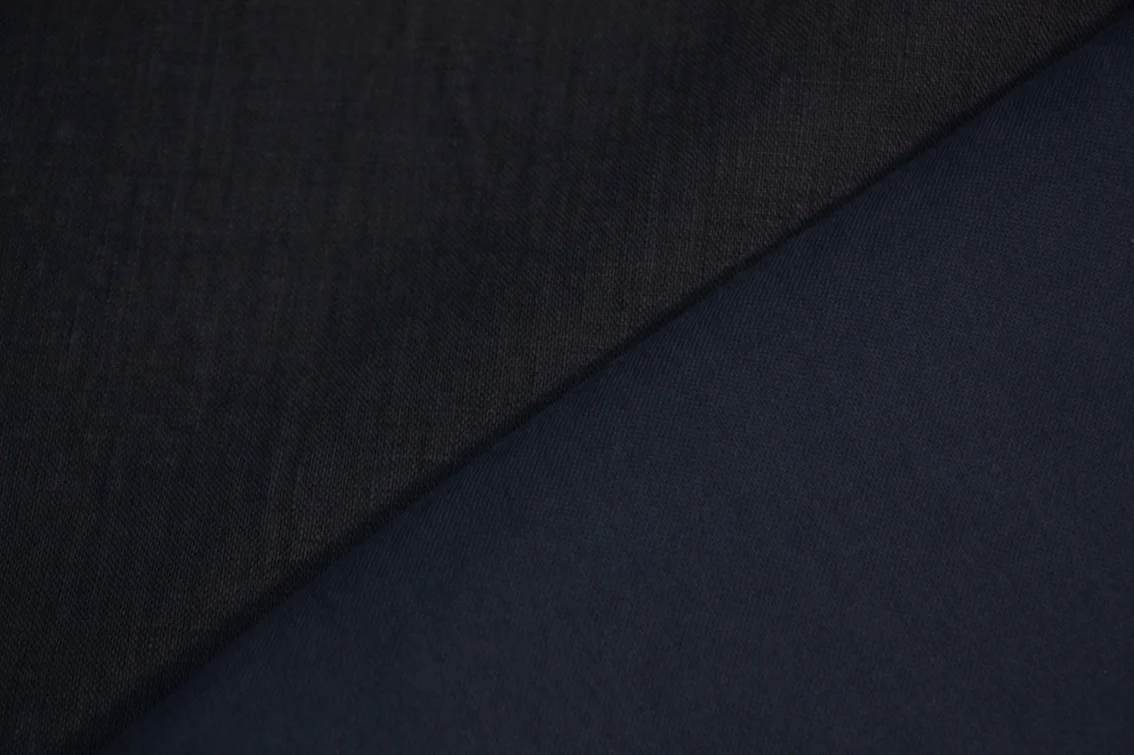 Linton Navy - Bonded Linen/Cotton - Image 2