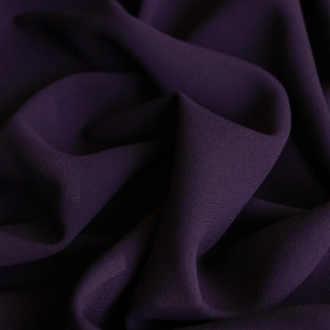 Lucia Eggplant Satin Backed Wool/Acetate/Viscose - Image 2