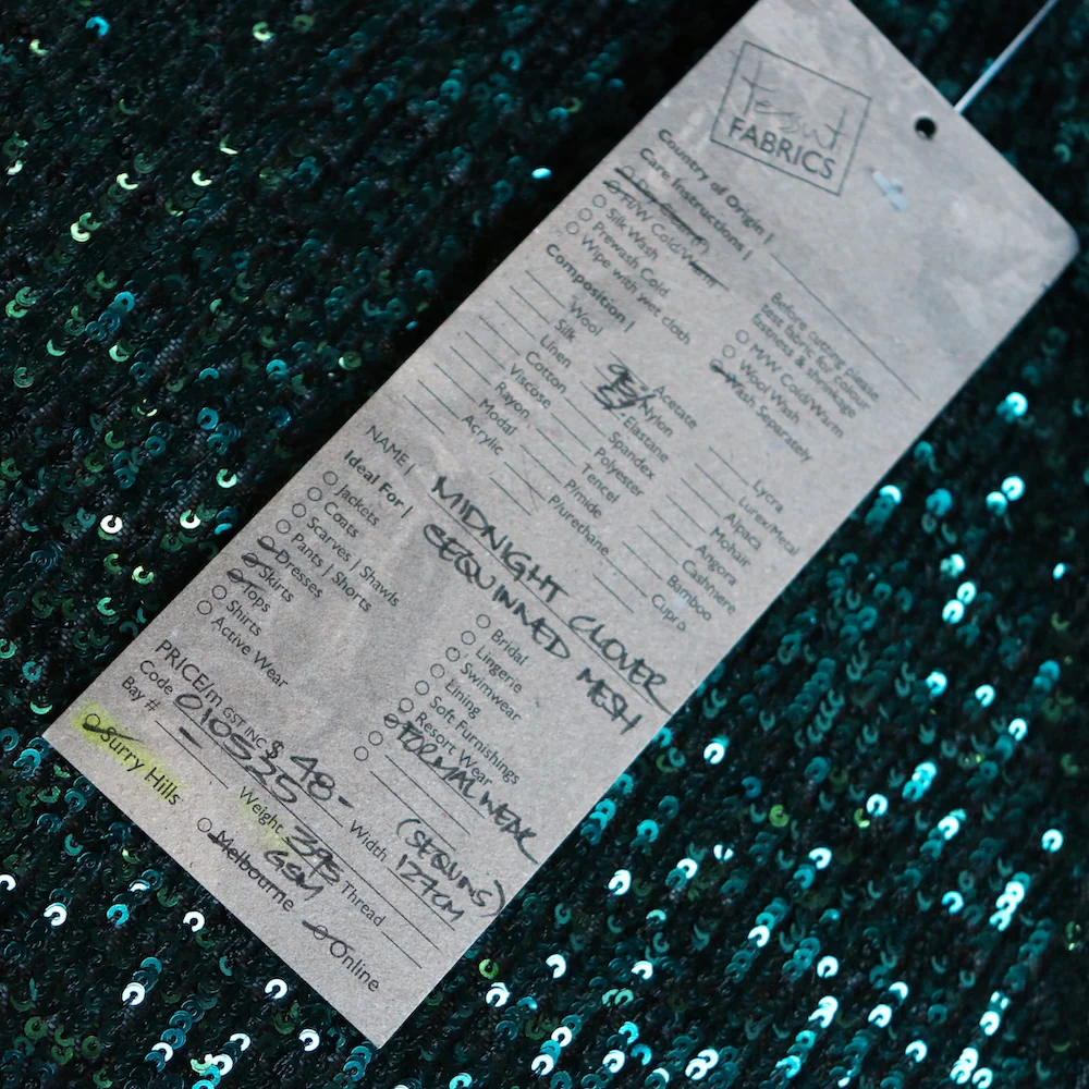 Luna Clover Sequinned Stretch Mesh - Image 3