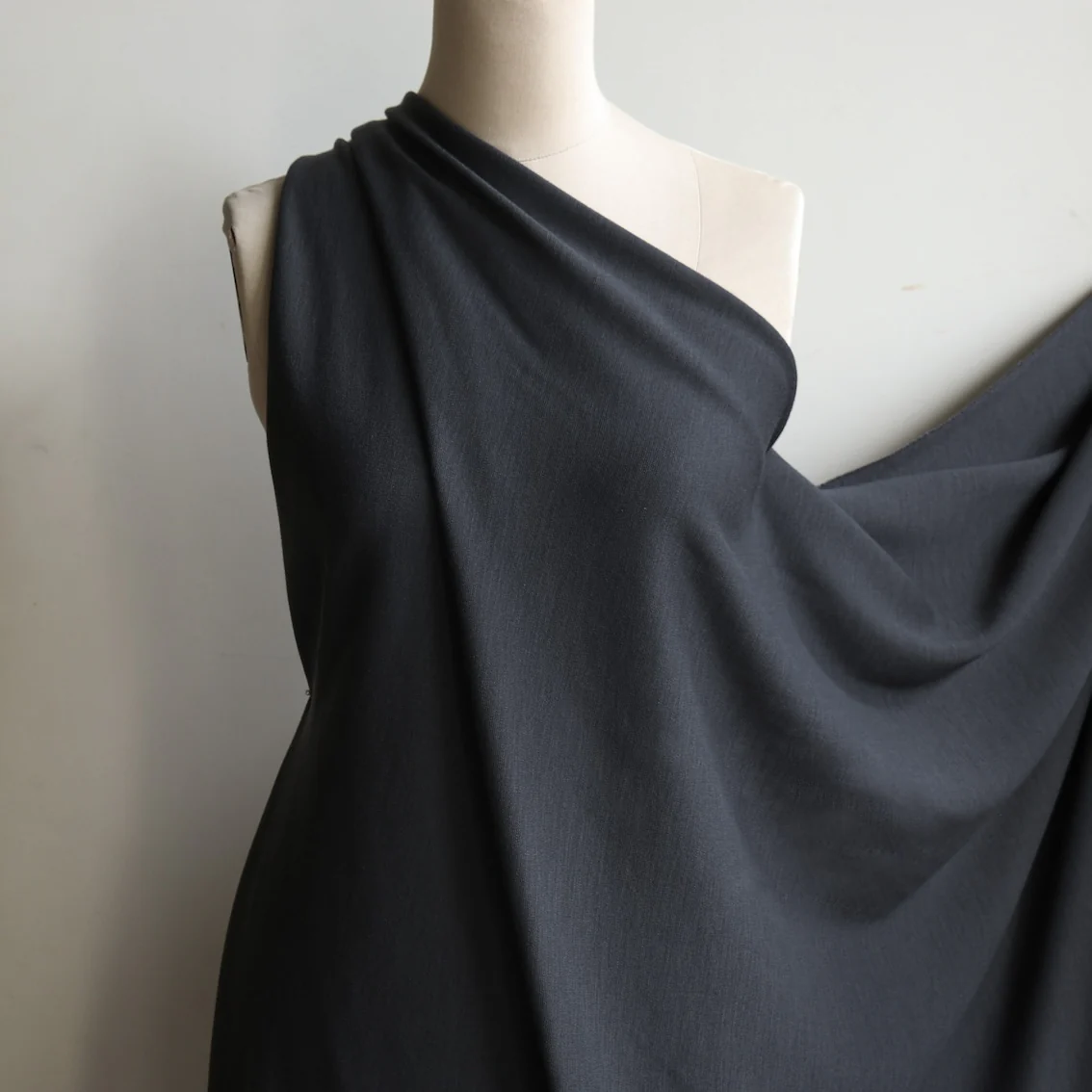 Merino Wool Ponti - Charcoal - Image 3