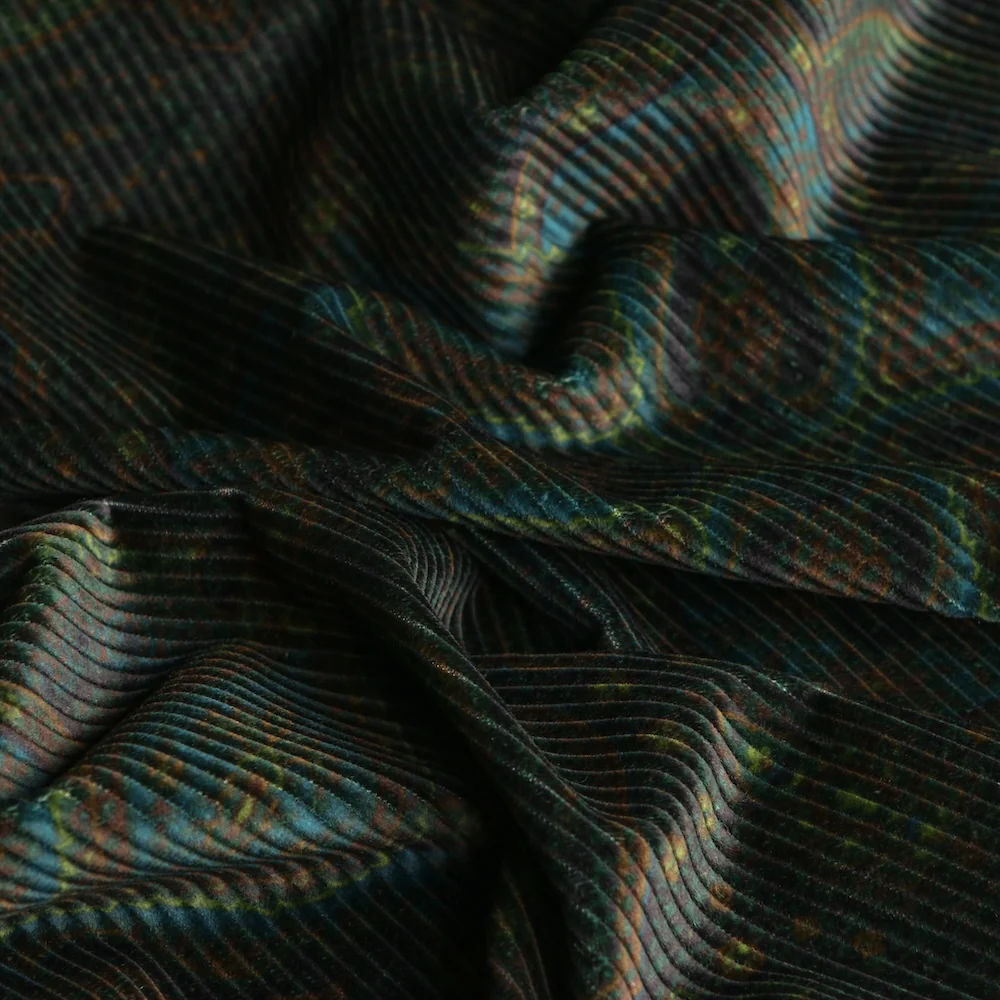 Milana Green Paisley Corduroy - Image 2