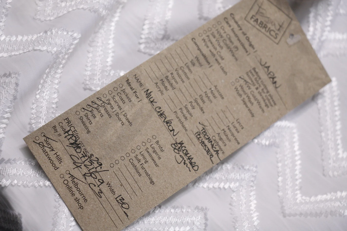 Milk Chevron Jacquard - Image 3