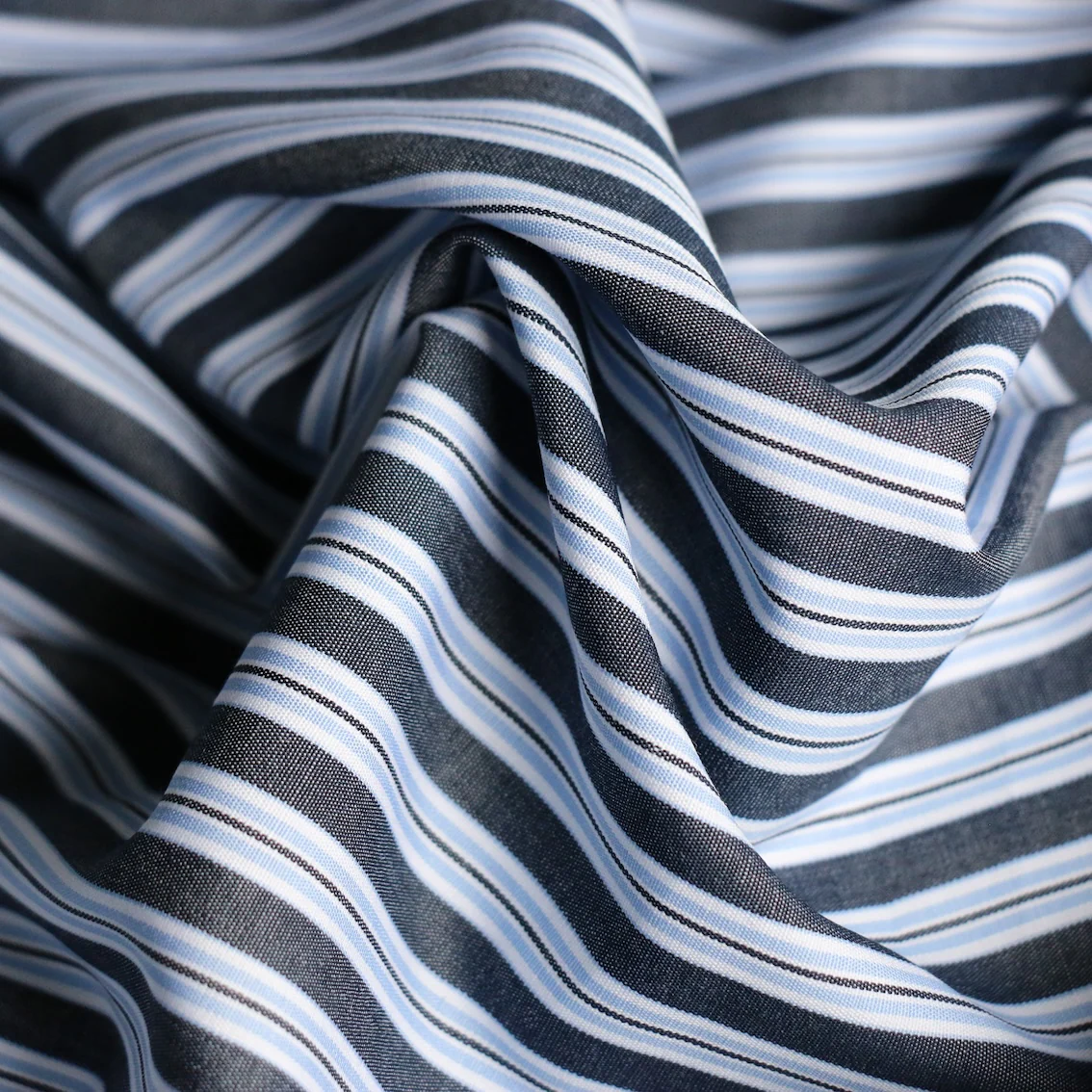 Mina Nero Stripe Shirting - Image 2