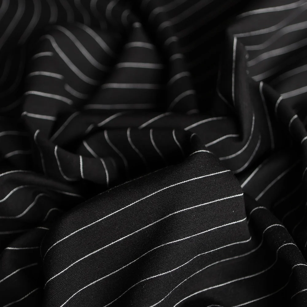 Mini Black Stripe Ponti - Image 2