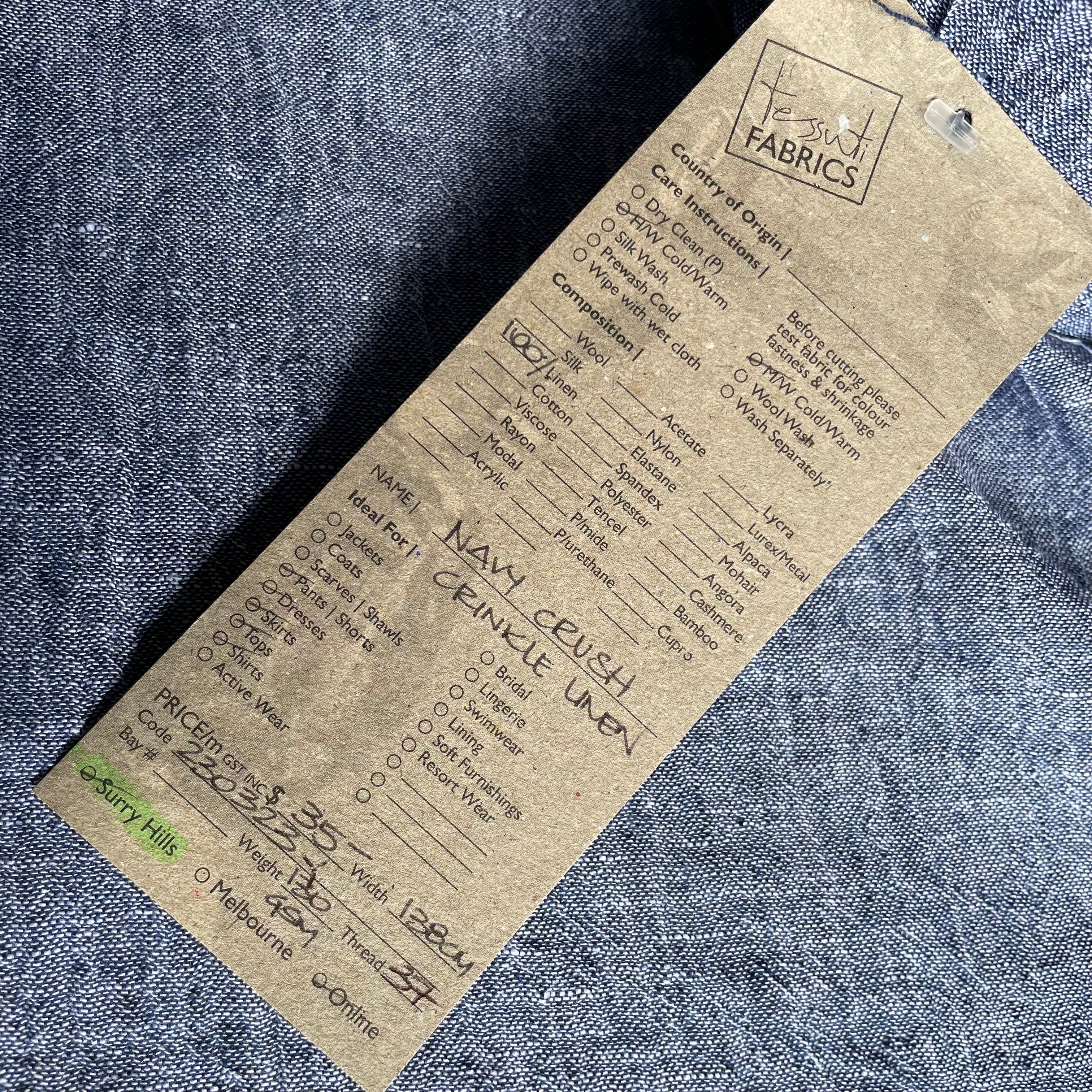 Navy Crush - Crinkle Linen - Image 5