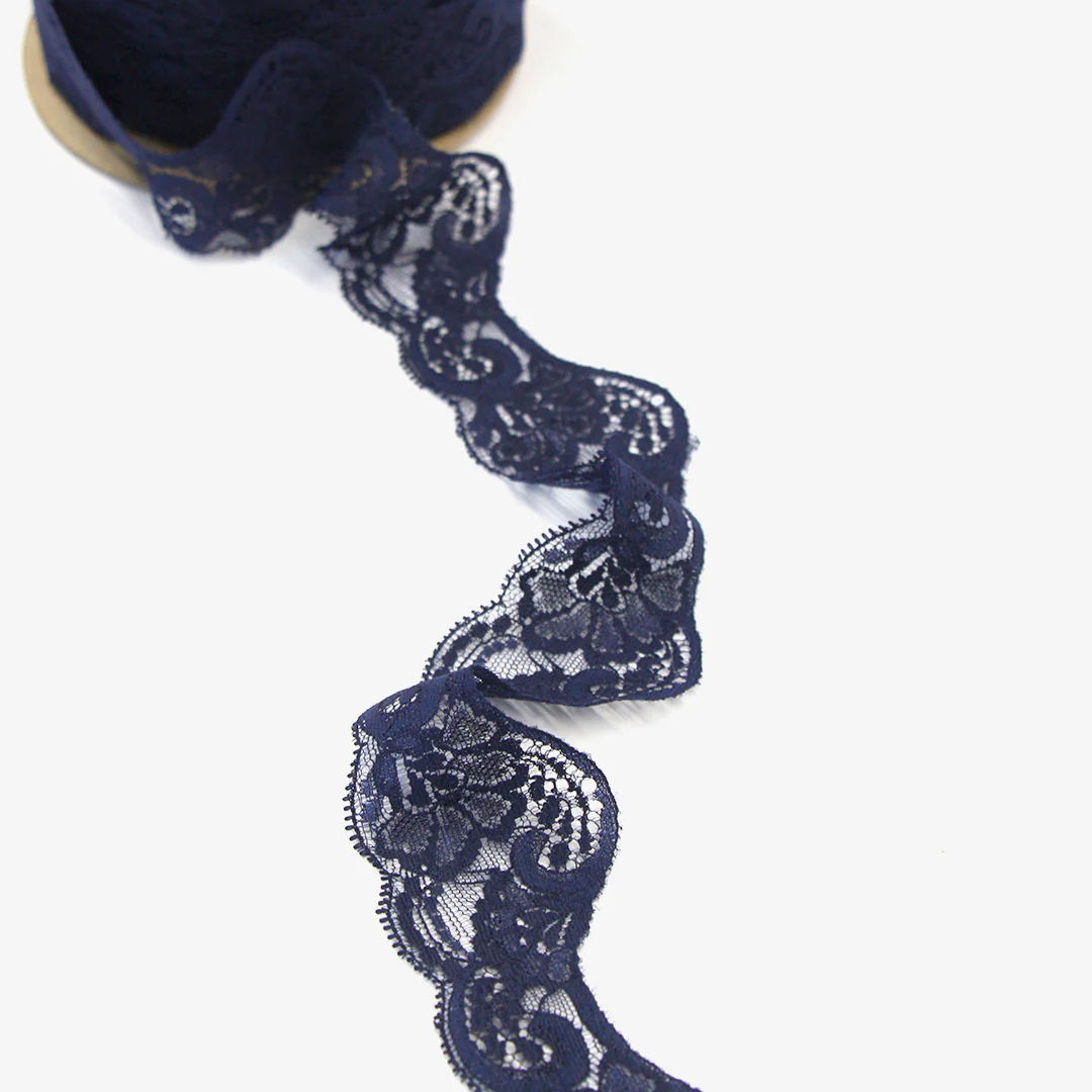 Navy Lace Trim - Image 2