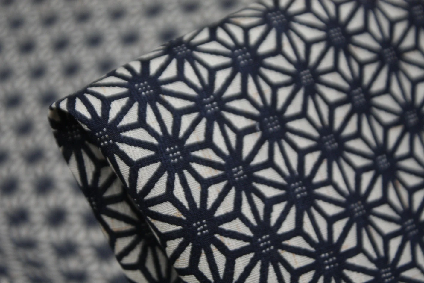 Navy Yuki - Japanese Cotton