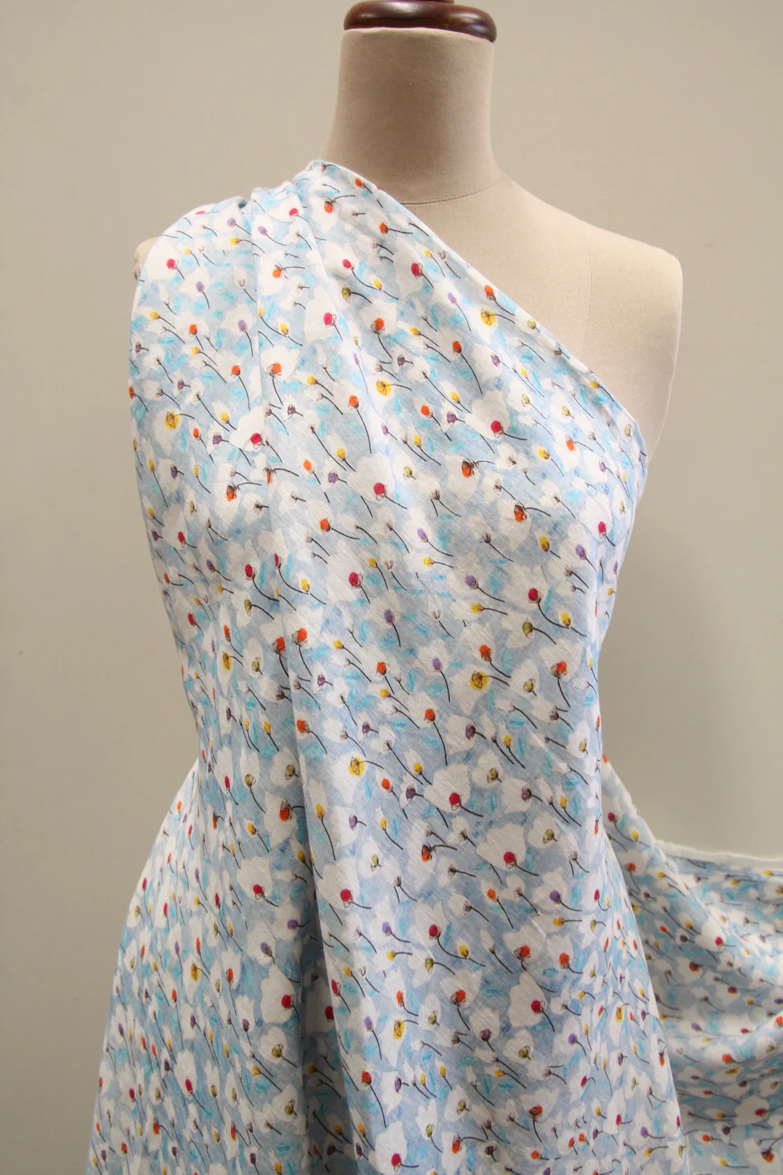 On Blue Fields Washed Printed Linen - Image 5