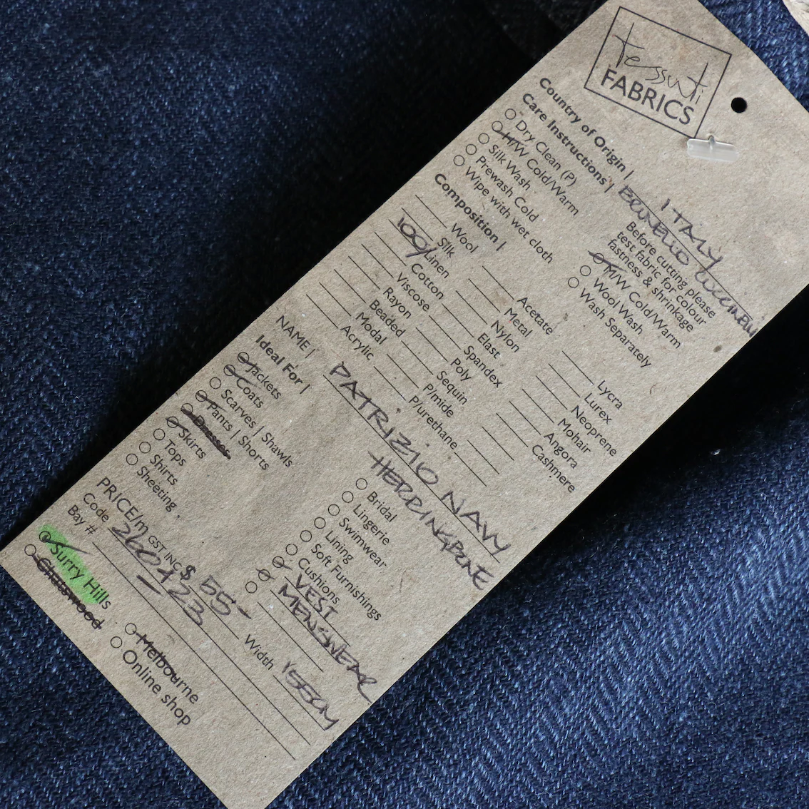 Patrizio Navy Herringbone - Image 3