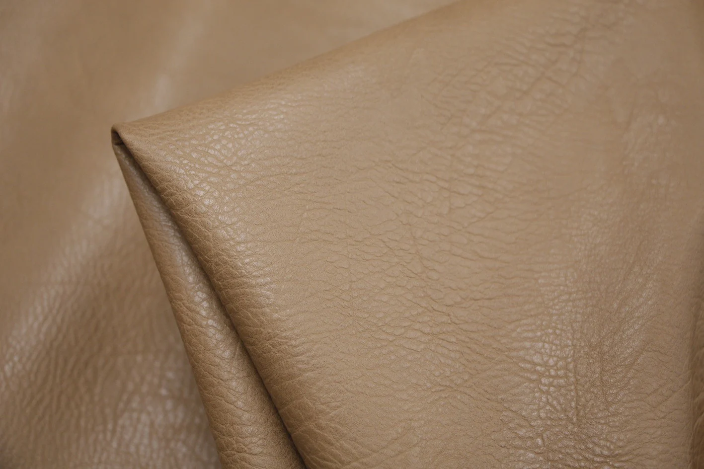 Pebbled Faux Leather Tan