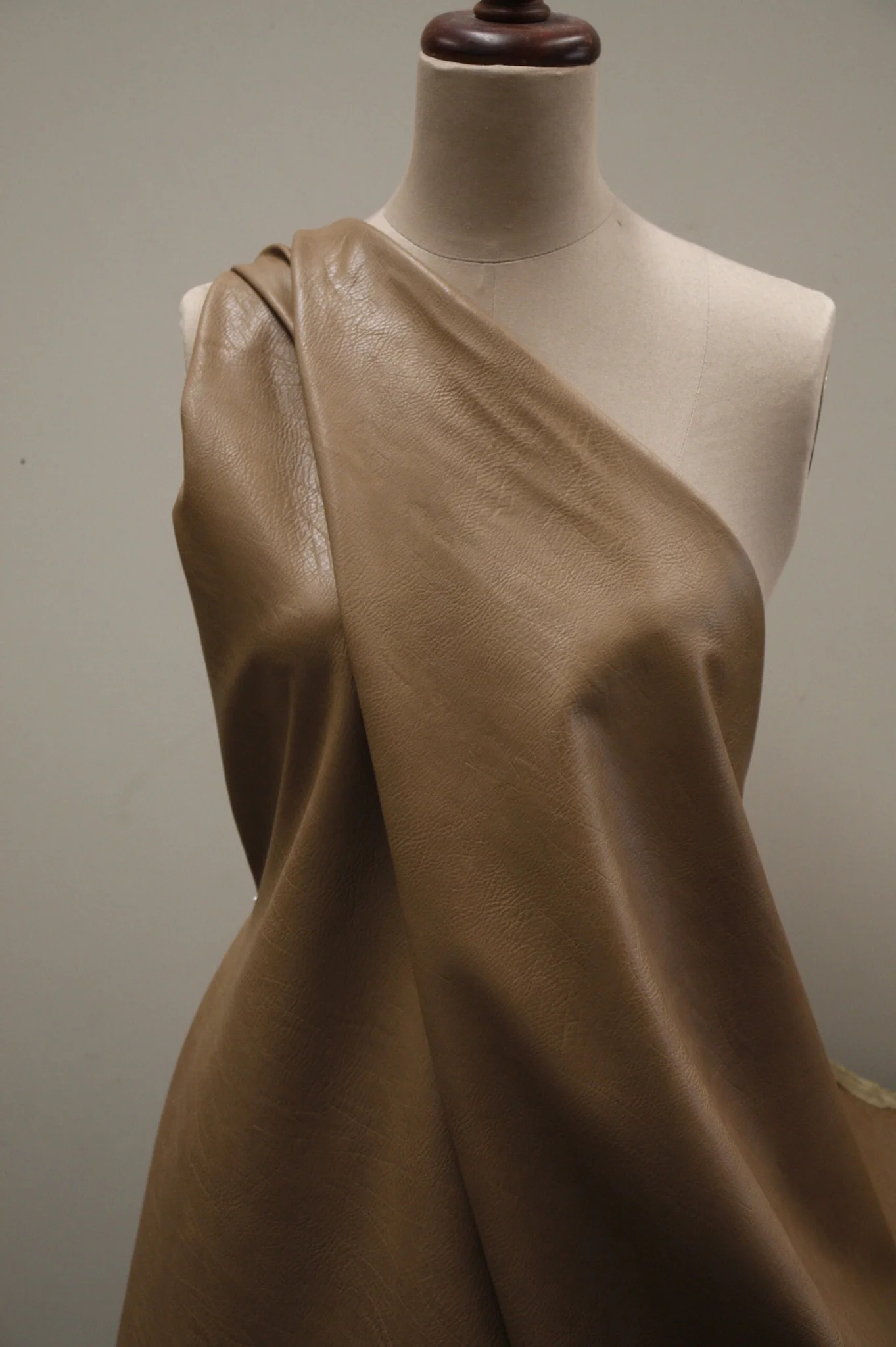 Pebbled Faux Leather Tan - Image 3