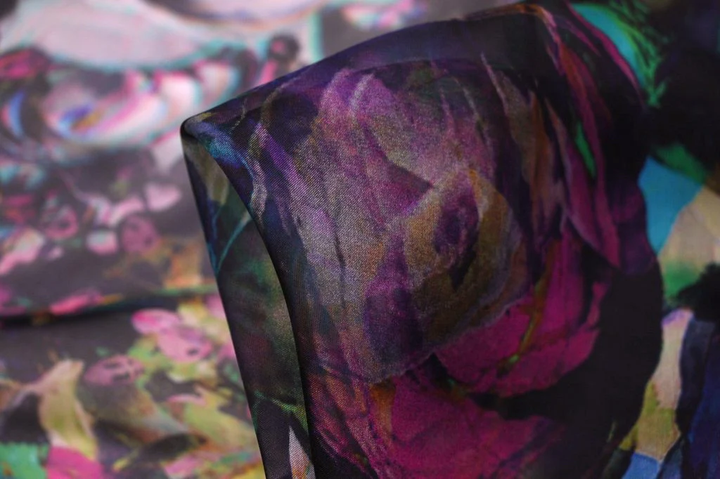 Peonies Dream Pink - Silk Chiffon