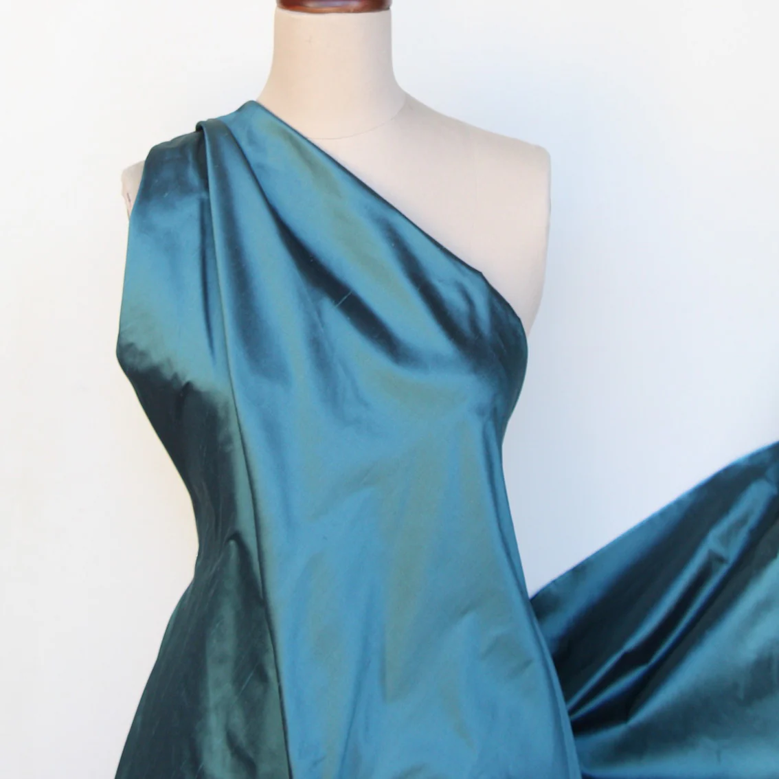 Petrol Silk Dupion - Image 3