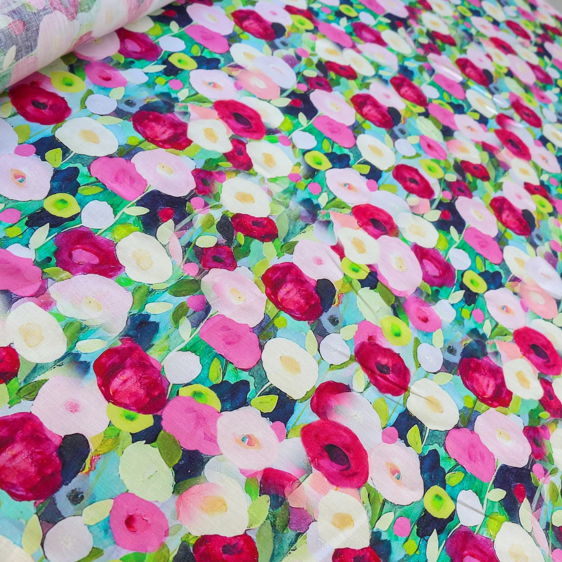 Poppy Bliss Printed Linen - Image 4