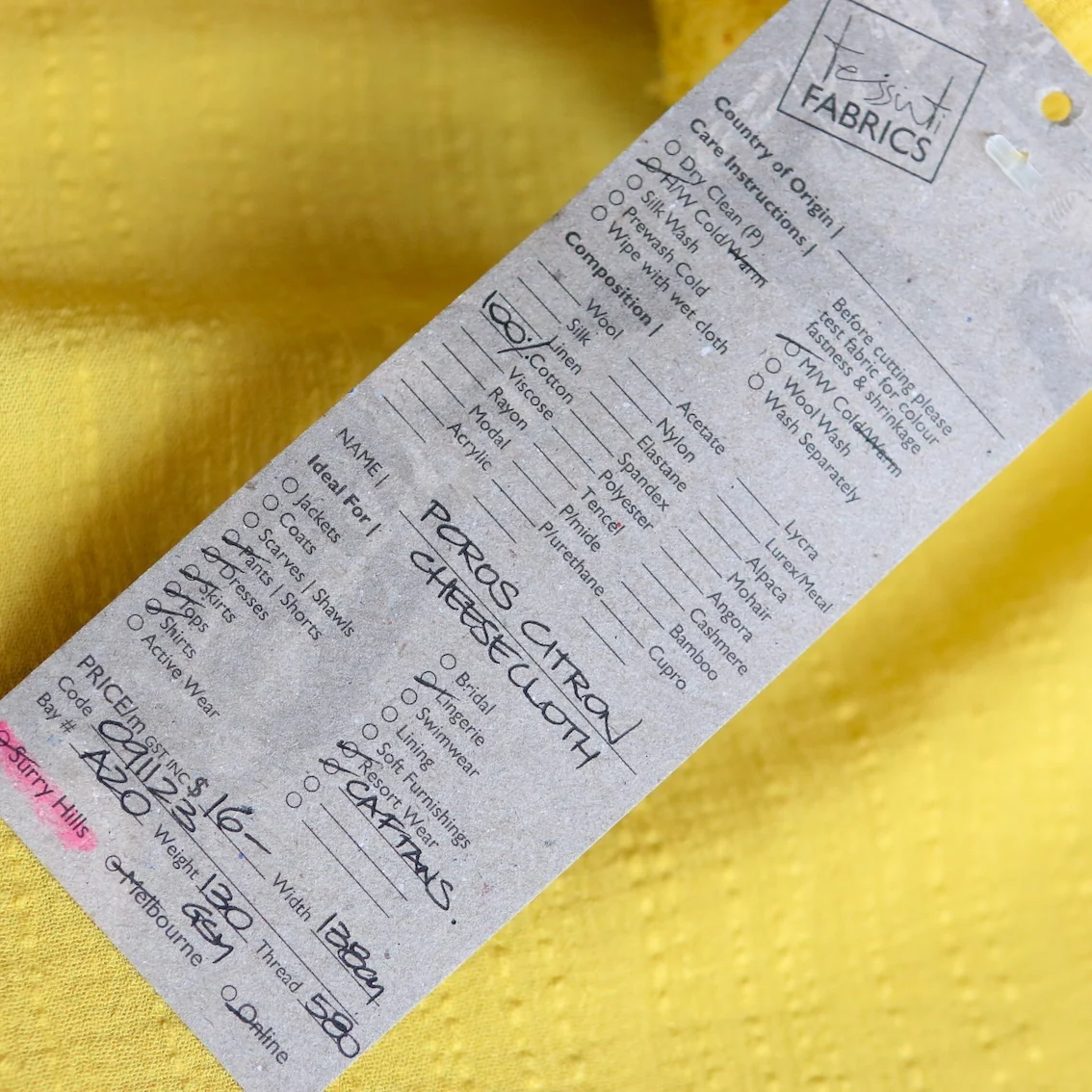 Poros Citrus Cheesecloth - Image 4