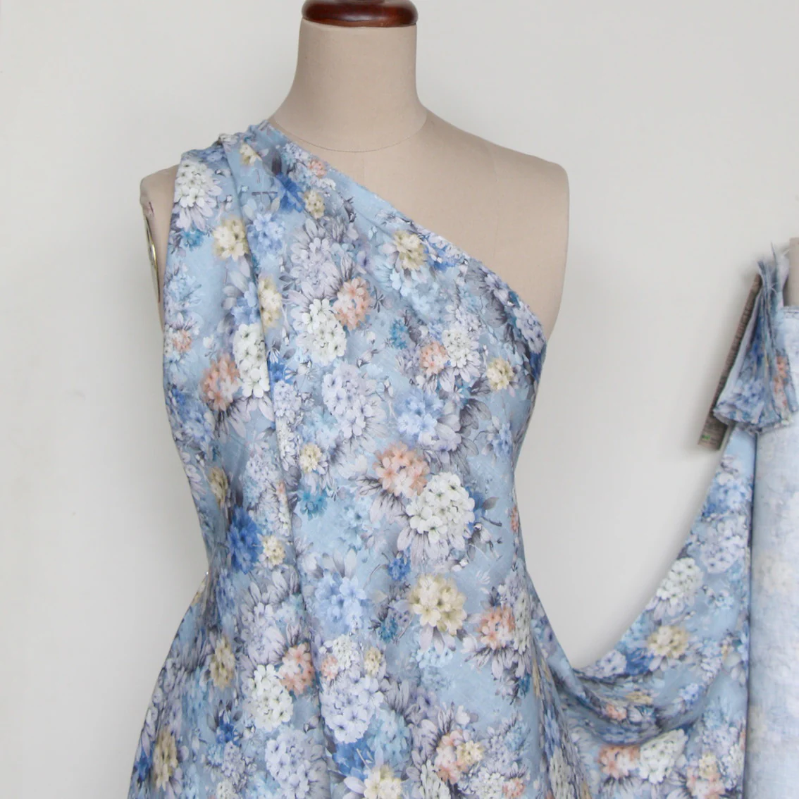 Pretty In Blue Printed Linen - Image 5