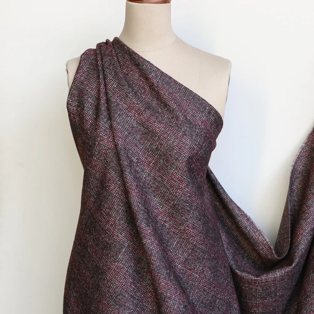 Prima Check Wine/Black Wool - Image 5