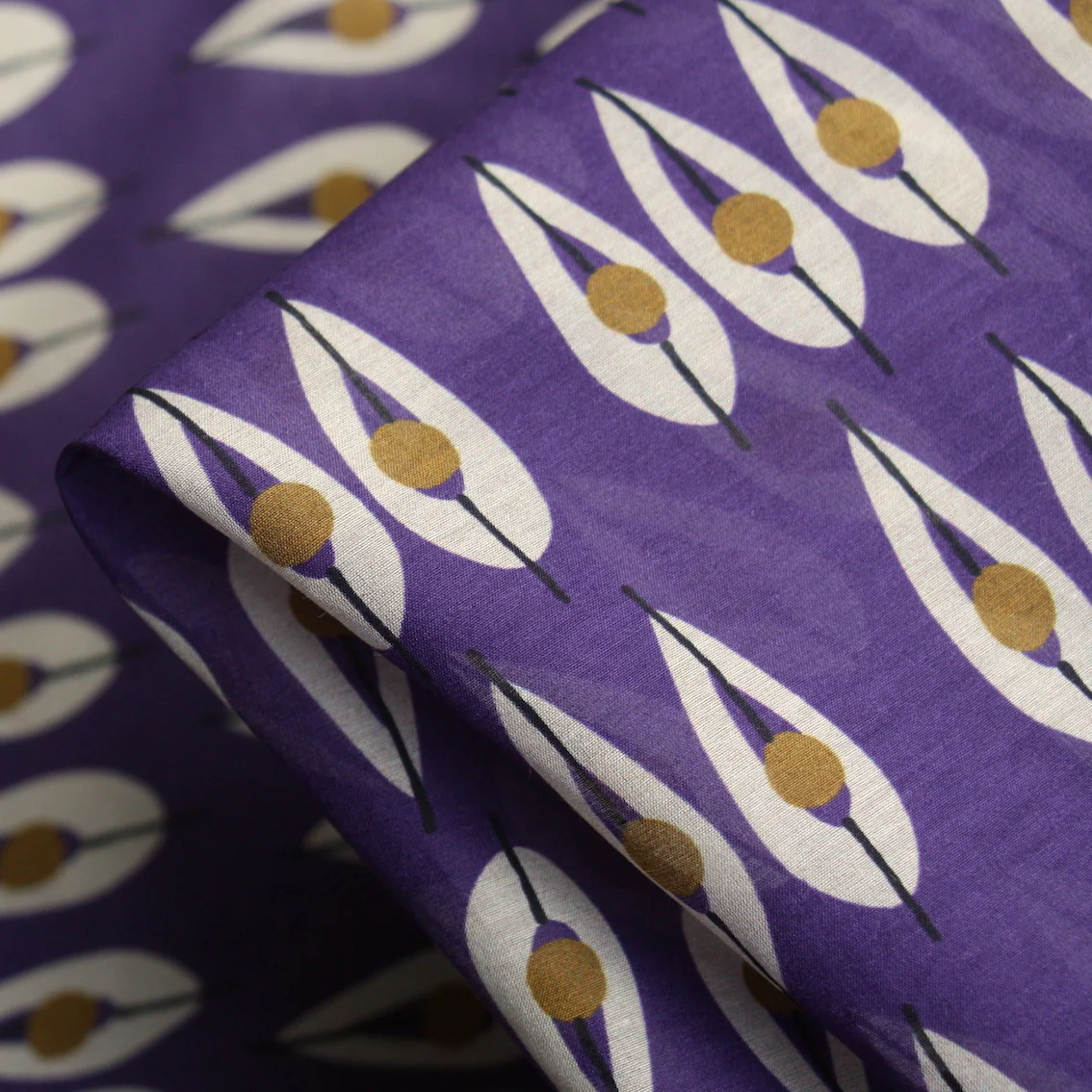 Rain Pods On Purple Voile