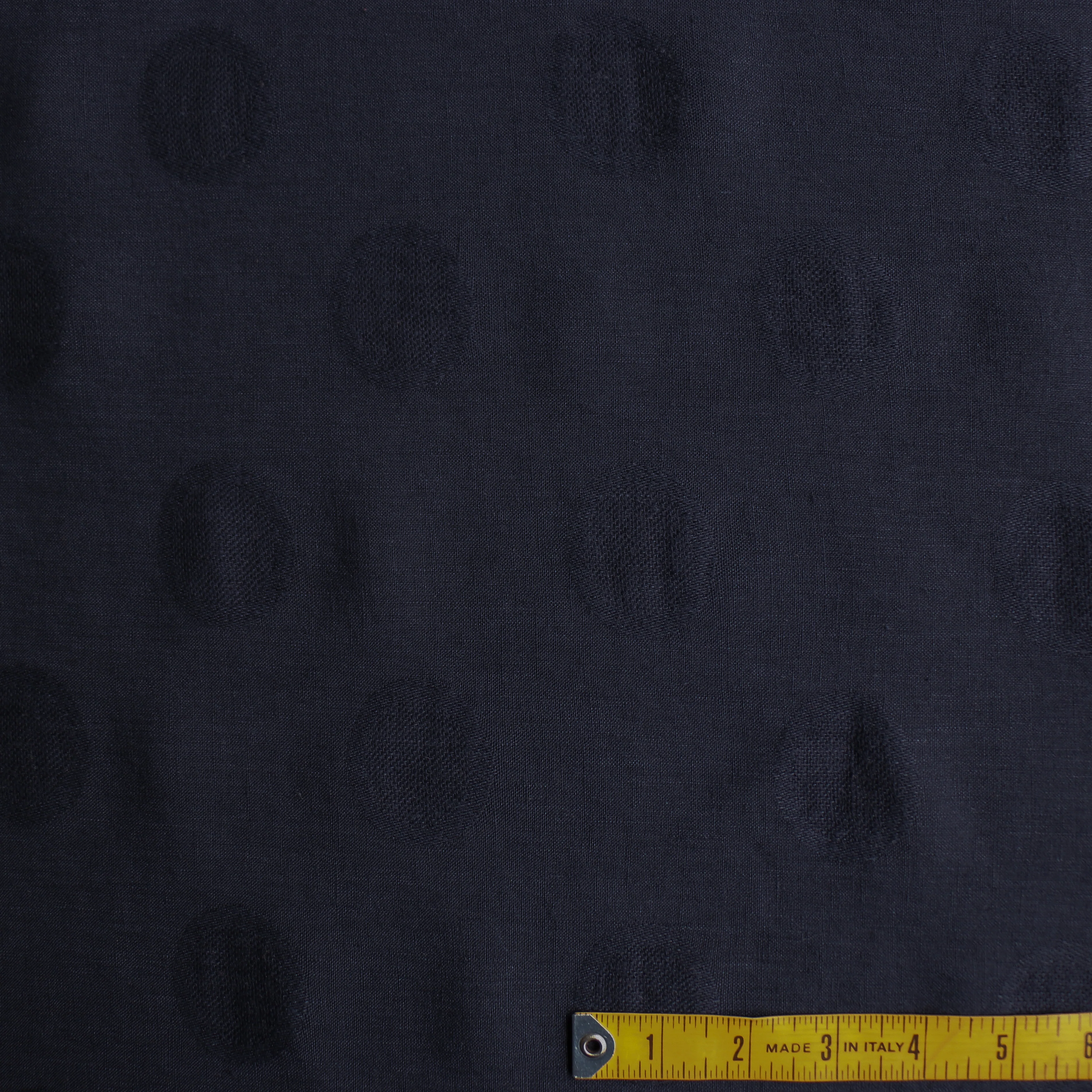 Ring Around Jacquard Linen - Navy - Image 4