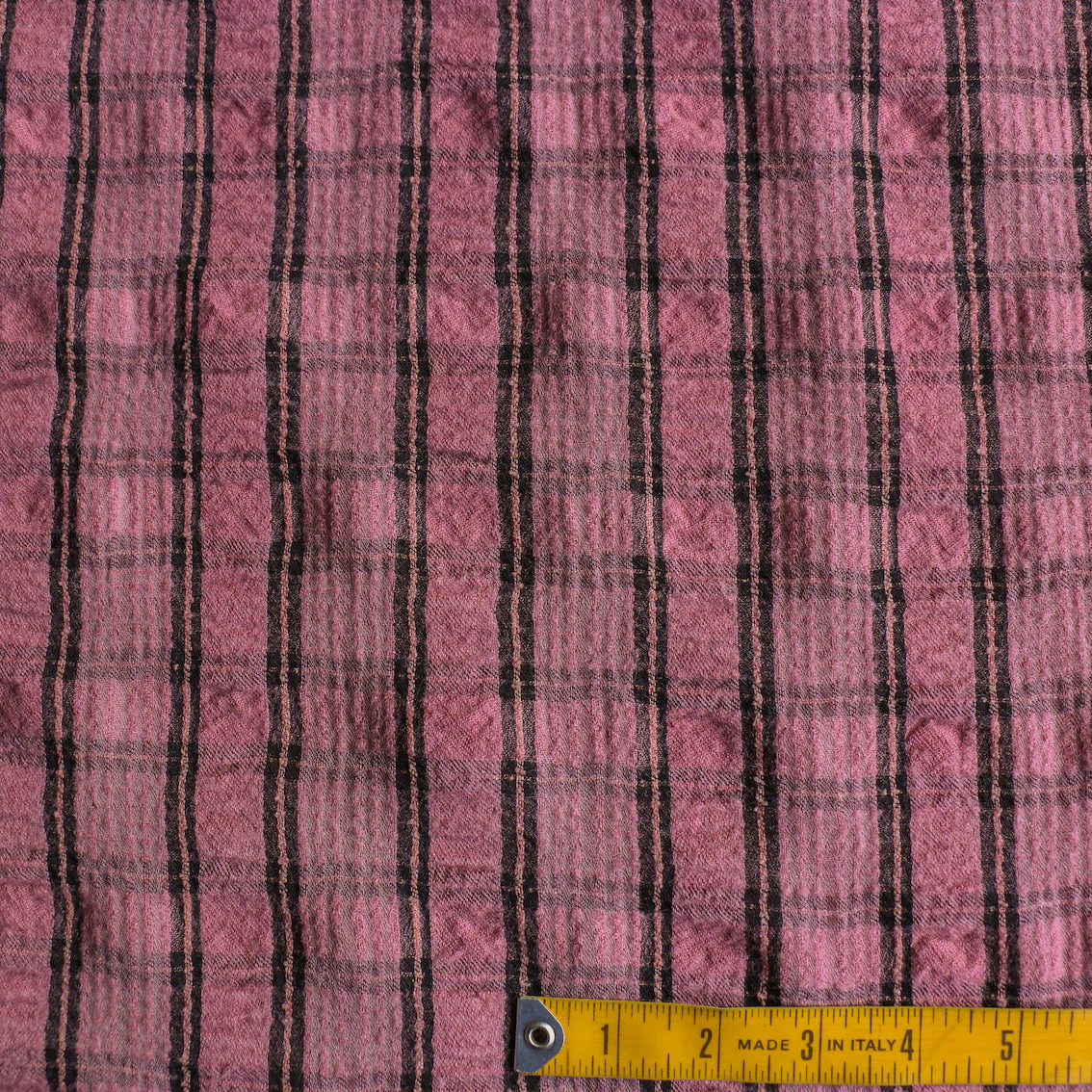 Rosa/Black Seersucker Check - Image 3