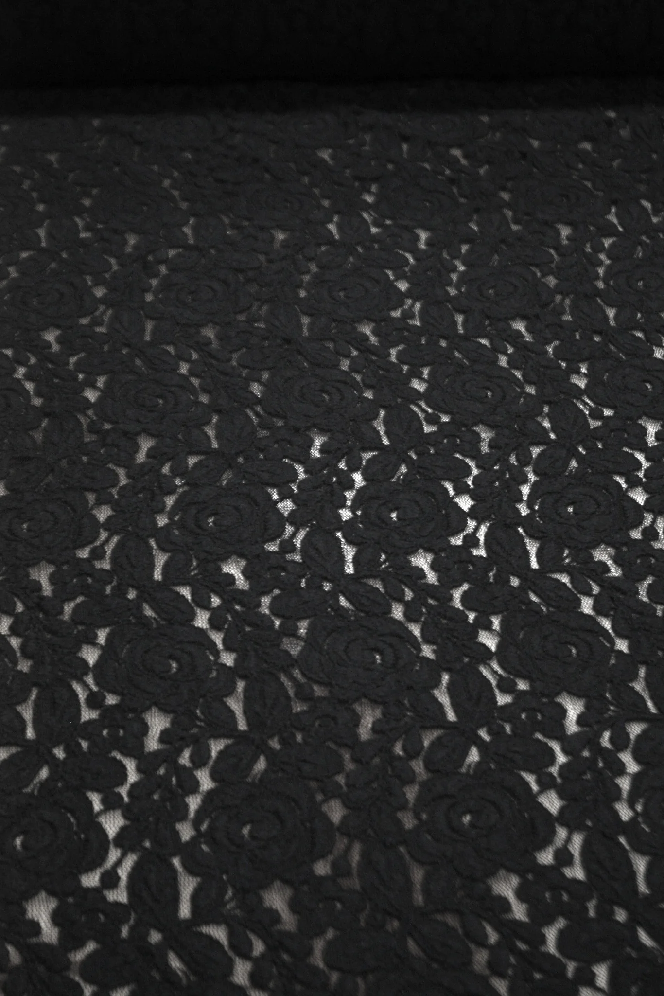 Rose Guipure Black - Stretch Lace - Image 2