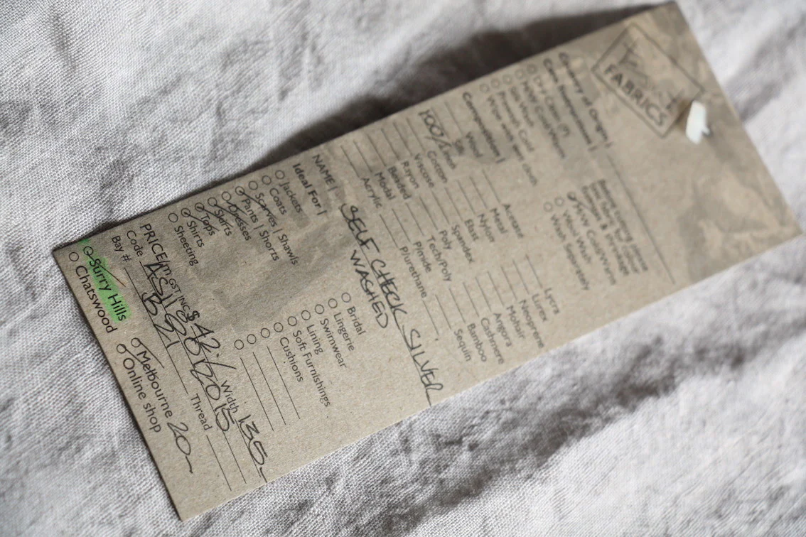 Self Check Silver Washed Linen - Image 2