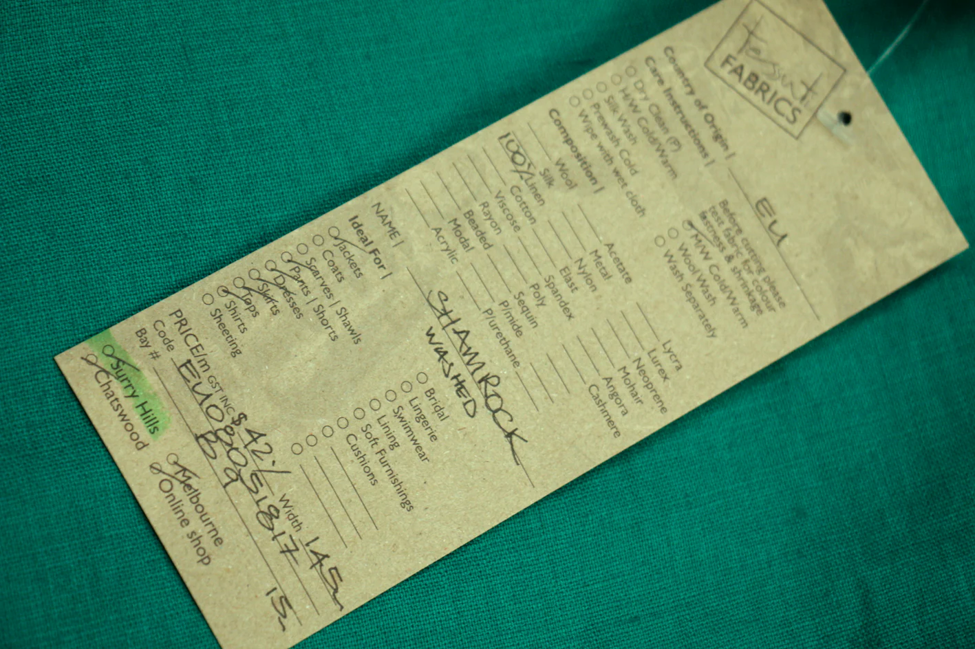 Shamrock Washed Linen - Image 2