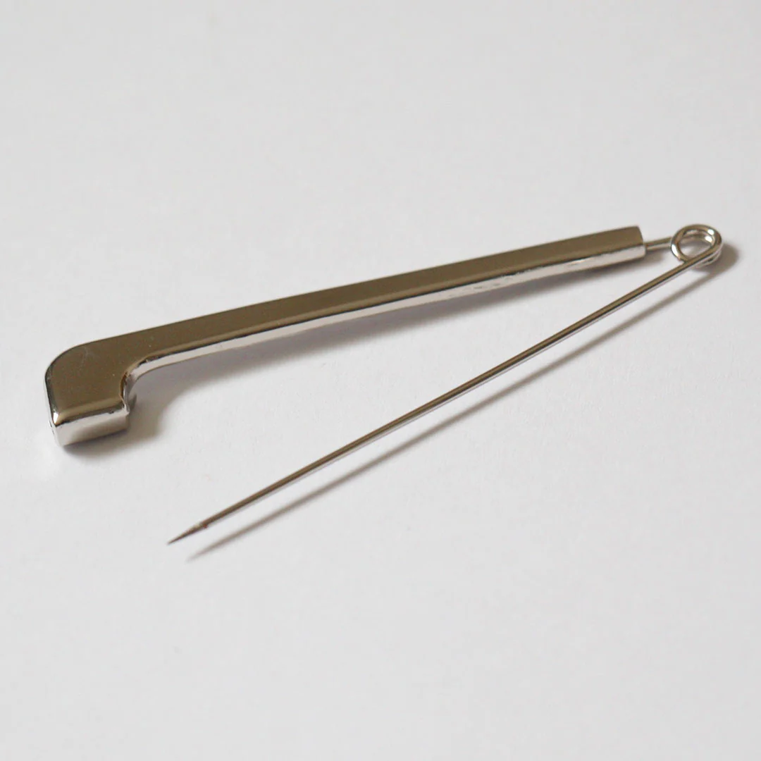 Fancy Pin Shiny Silver - 7.5cm (3")