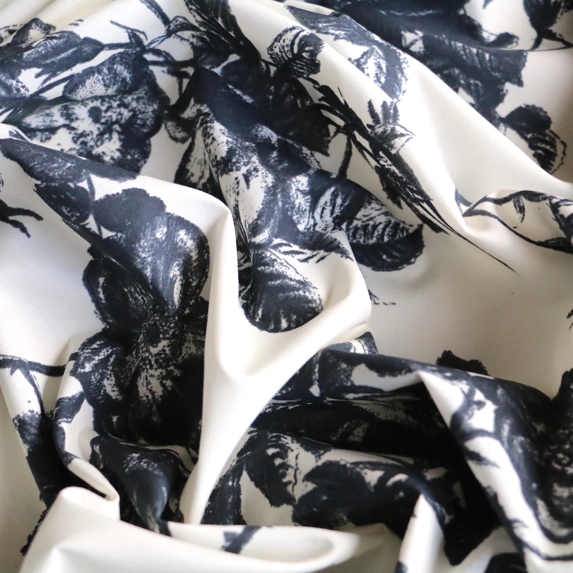 Slate Bouquet Cotton Poplin - Image 2