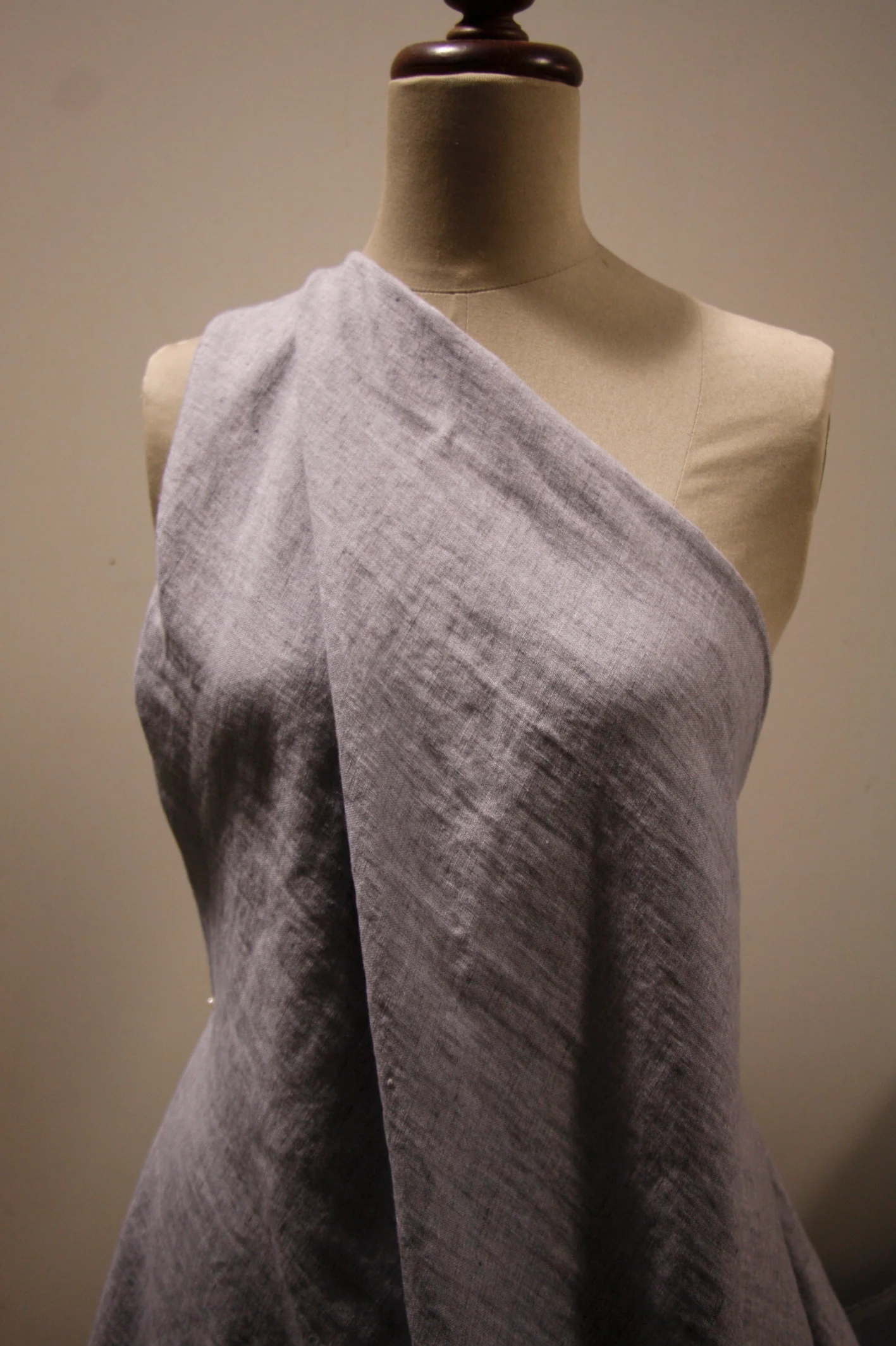 Smooth Grey Washed Yarn-dyed Linen - Image 4