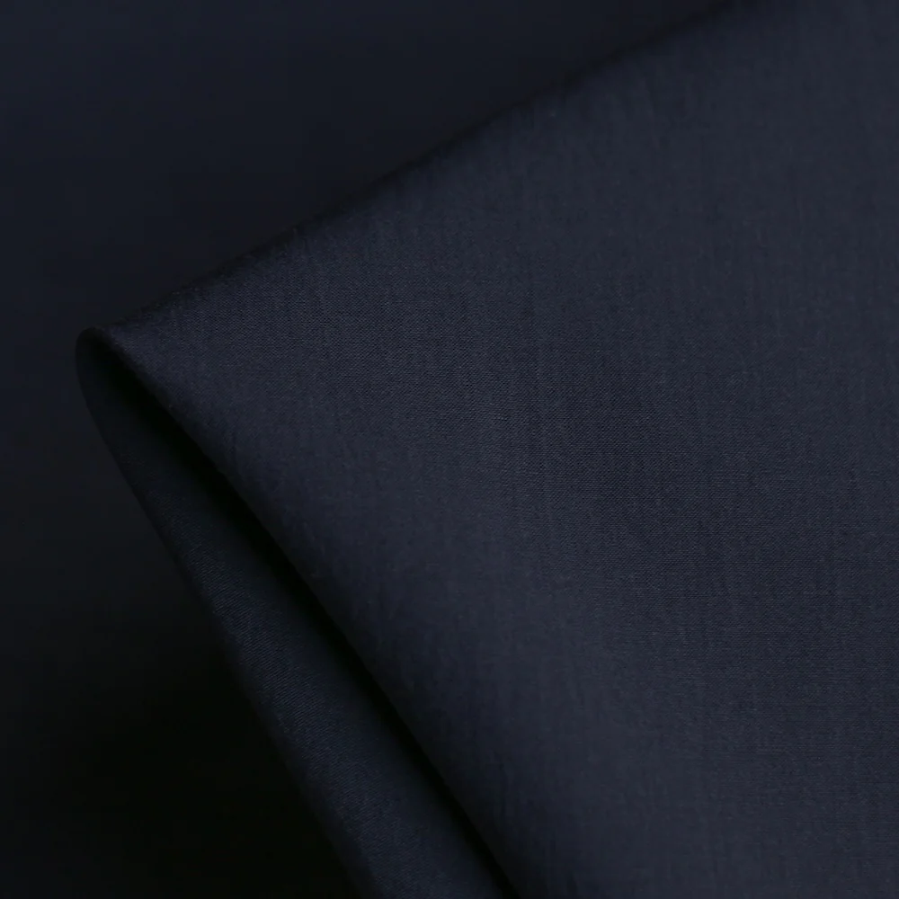 Sofia Navy Silk/Cotton Shirting