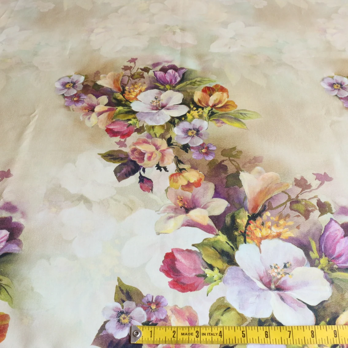 Tea Rose Shadow - Silk/Wool Border Print - Image 3