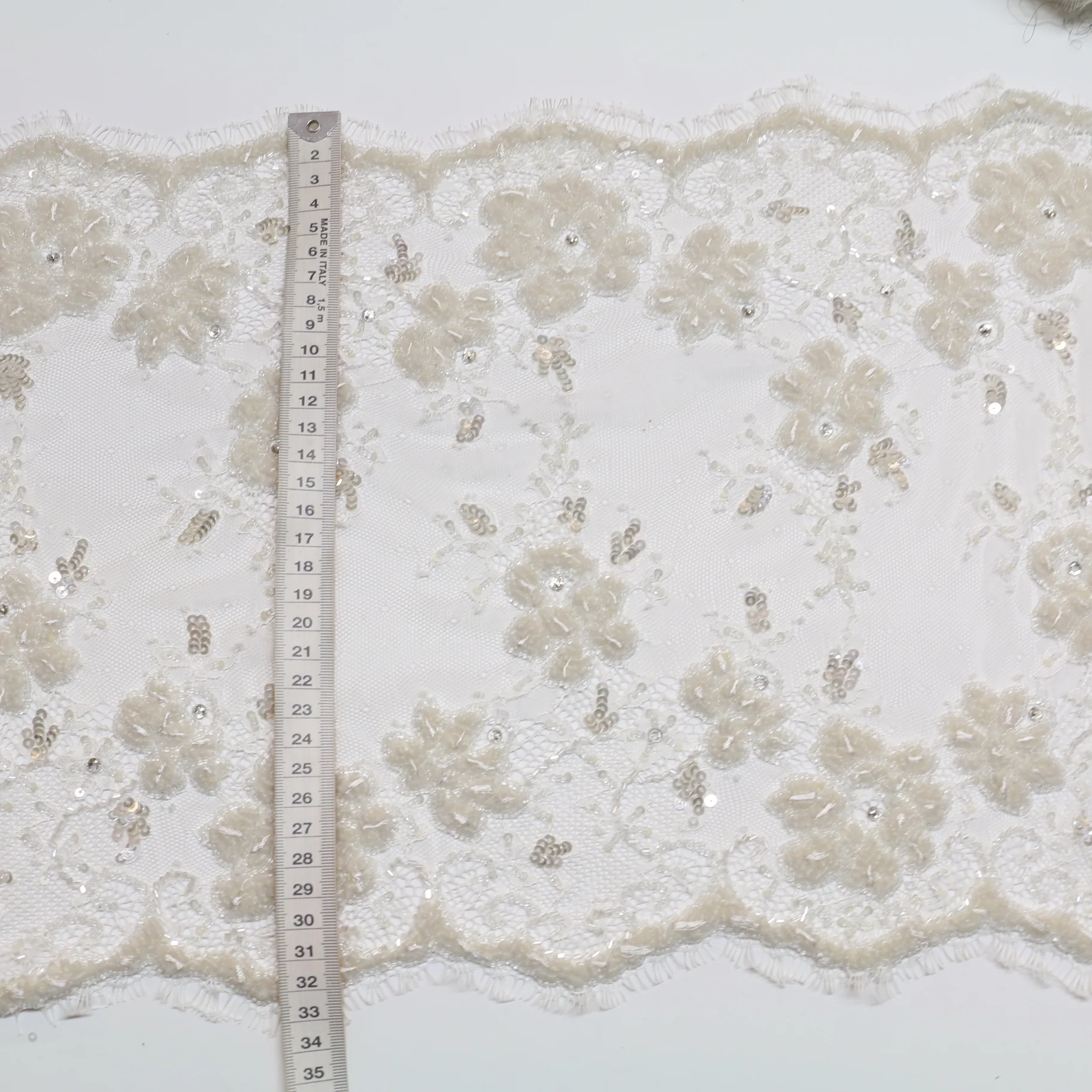 Tilly Beaded - Lace Trim - 35cm - Image 3