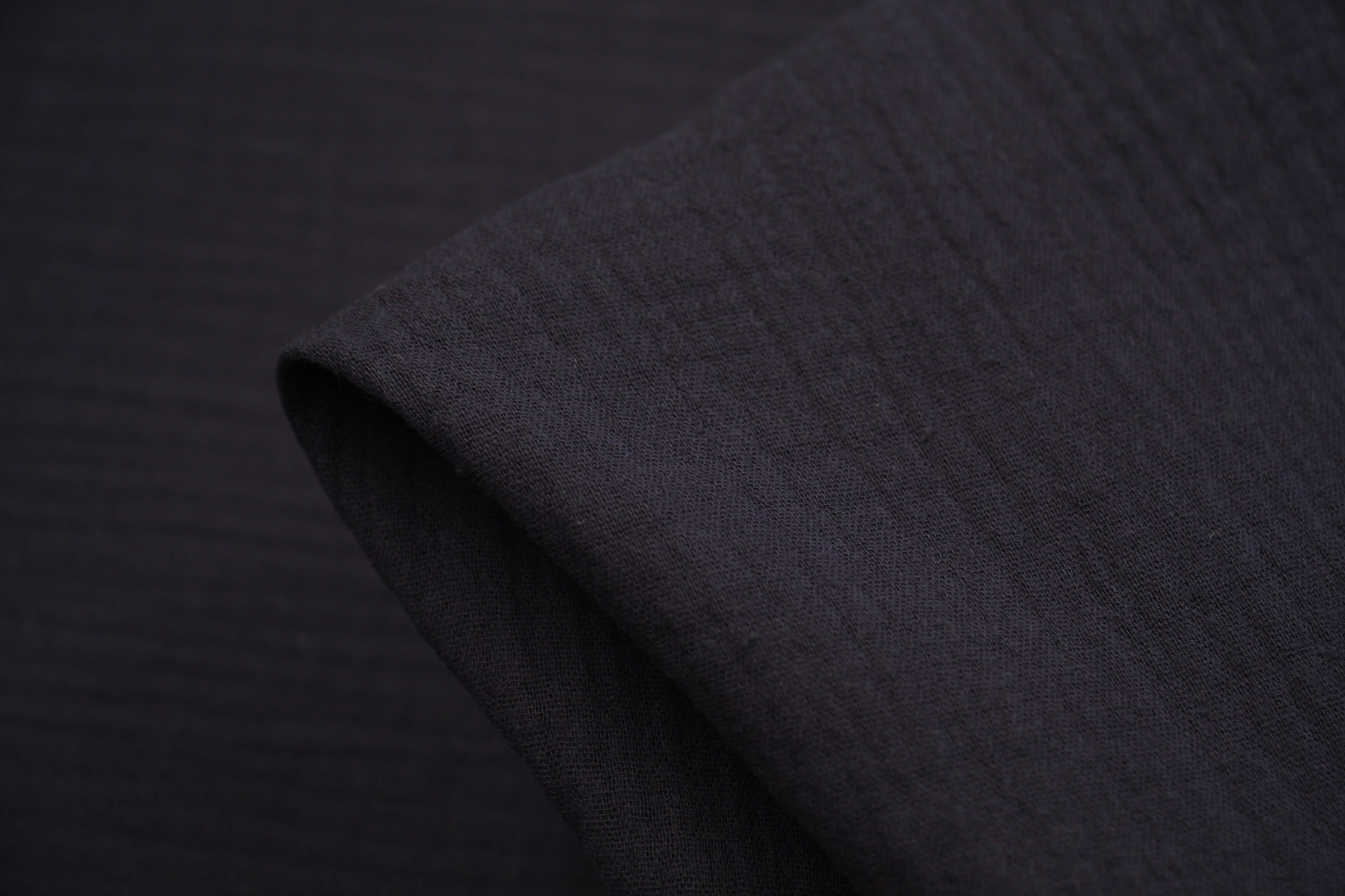Tumbled Navy Double Gauze